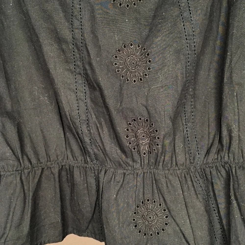 GAP KIDS | Black peplum peasant top